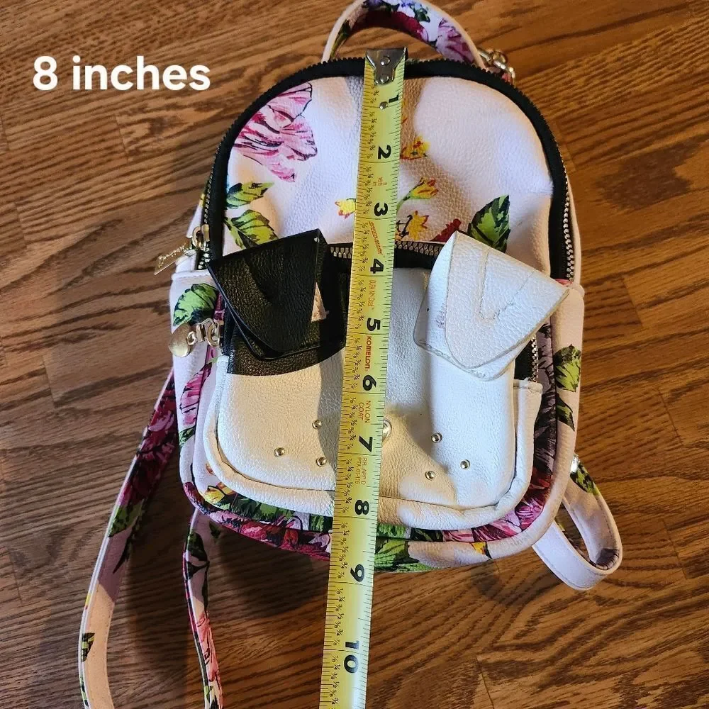 BETSEY JOHNSON Floral Puppy Mini Backpack GARDEN GIRL